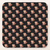 Red Panda Gamer Kartonnen Onderzetters (Voorkant)