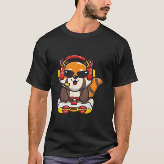 Red Panda Gamer Red Pandas Animal T-shirt (Voorkant)