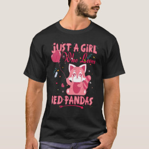 Red panda Gewoon een meisje dat van de Rode pandas T-shirt