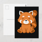 Red Panda Gift Kinder vrouwen Kawaii Red Panda Briefkaart (Voorkant / Achterkant)