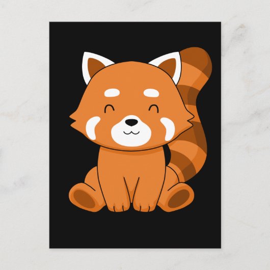 Red Panda Gift Kinder vrouwen Kawaii Red Panda Briefkaart (Voorkant)