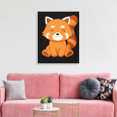 Red Panda Gift Kinder vrouwen Kawaii Red Panda Canvas Afdruk (Insitu (Woonkamer))