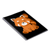 Red Panda Gift Kinder vrouwen Kawaii Red Panda Notitieboek (Rechterzijde)