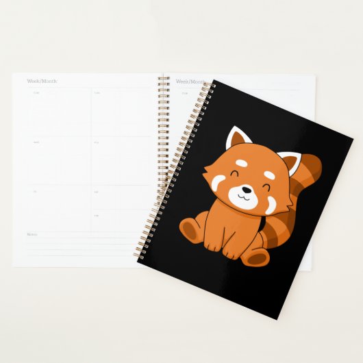 Red Panda Gift Kinder vrouwen Kawaii Red Panda Planner (Display)