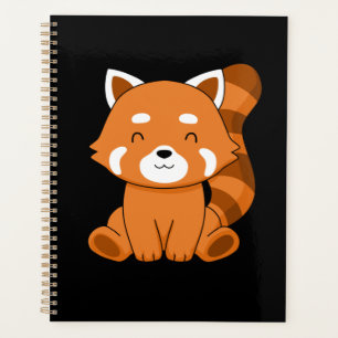 Red Panda Gift Kinder vrouwen Kawaii Red Panda Planner