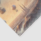 Red Panda Gothic Mechanical Wonderland Decoupage Tissuepapier (Detail)