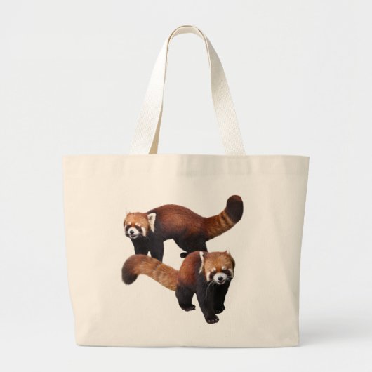 Red Panda Grote Tote Bag (Voorkant)