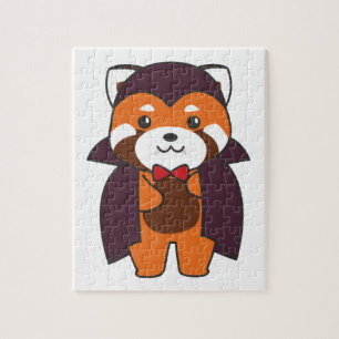 Red Panda Halloween Cute Devil Vampire Costume Jig Legpuzzel