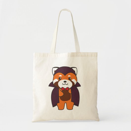 Red Panda Halloween Cute Devil Vampire Costume Tot Tote Bag (Voorkant)