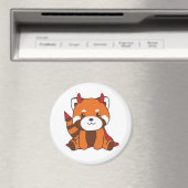 Red Panda Halloween Cute Devil Witch Costume Magneet (Insitu (Vaatwasser))