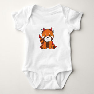 Red Panda Halloween Cute Devil Witch Costume Romper