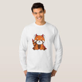 Red Panda Halloween Cute Devil Witch Costume T-shirt (Voorkant volledig)
