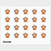 Red Panda Halloween Pumpkin Bat Costume Ronde Sticker (Vel)