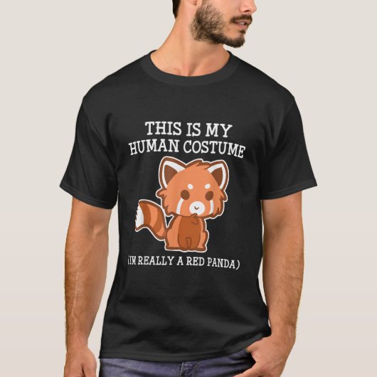 Red Panda Halloween S Jeugd T-shirt (Voorkant)