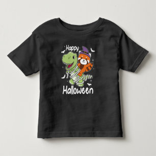 Red Panda Happy Halloween T-rex Mummy Costume Kinder Shirts