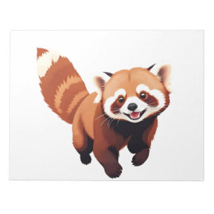 Red Panda Happy Speelse Plezier Springen in de Luc Notitieblok