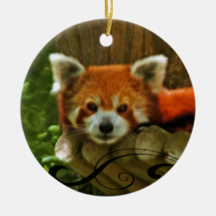 Red Panda Holiday kerstversiering Keramisch Ornament