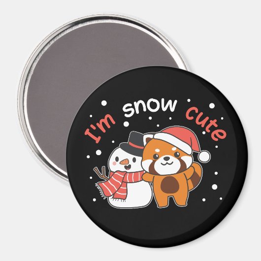 Red Panda ik ben Sneeuwpop Sneeuwpop Pun Magnet (Voorkant / Achterkant)