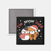 Red Panda ik ben Sneeuwpop Sneeuwpop Pun Magnet (Voorkant / Achterkant)