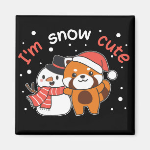 Red Panda ik ben Sneeuwpop Sneeuwpop Pun Magnet