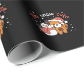 Red Panda ik ben Sneeuwverkuffer Sneeuwpop Pun Cadeaupapier (Rol Hoek)