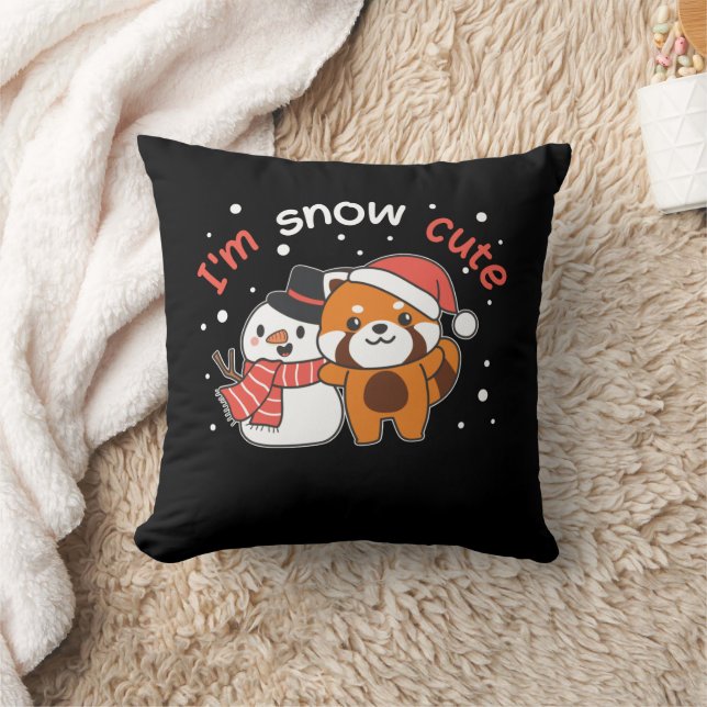 Red Panda ik ben Sneeuwverkuffer Sneeuwpop Pun Kussen (Deken)