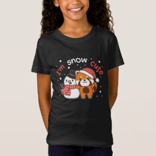 Red Panda ik ben Sneeuwverkuffer Sneeuwpop Pun T-shirt