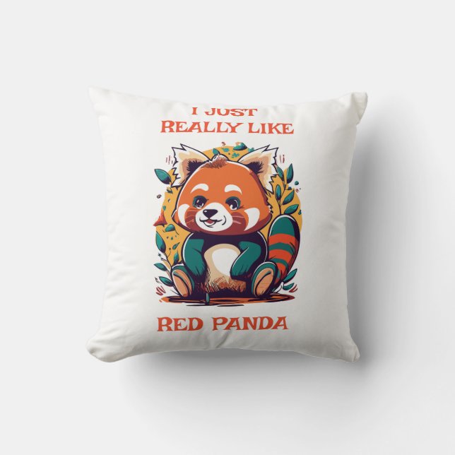 Red Panda, ik hou echt van Red Panda Kussen (Voorkant)