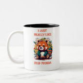 Red Panda, ik hou echt van Red Panda Tweekleurige Koffiemok (Links)