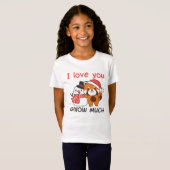 Red Panda ik hou van je sneeuwsnoepje T-shirt (Voorkant volledig)