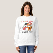 Red Panda ik hou van je sneeuwsnoepje Trui (Voorkant volledig)