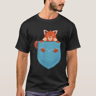 Red Panda In Pocket Red Pandas Animal T-shirt