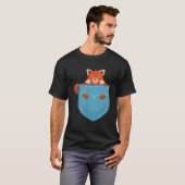 Red Panda In Pocket Red Pandas Animal T-shirt (Voorkant volledig)