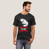 Red Panda Is My Valentine Funny Red Panda Valentin T-shirt (Voorkant volledig)