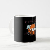 Red Panda Japan Retro 90s Kawaii Anime Animals Koffiemok (Voorkant links)