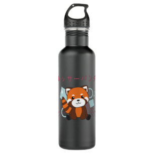 Red Panda Japan Retro 90s Kawaii Anime Animals Waterfles