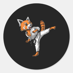 Red Panda Karate Ninja Martial Arts Kickboxing Tae Ronde Sticker