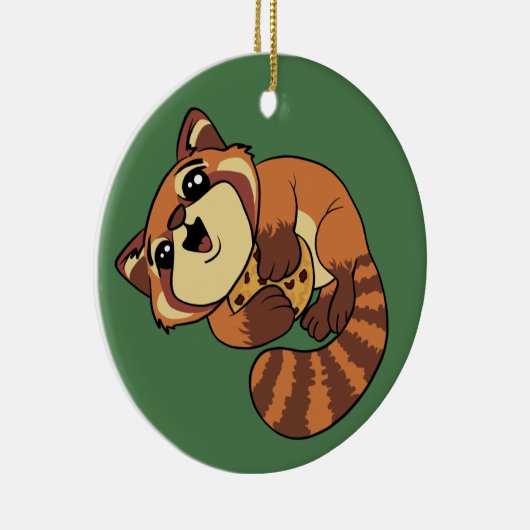 Red Panda. Keramisch Ornament (Rechts)