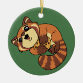 Red Panda. Keramisch Ornament (Voorkant)