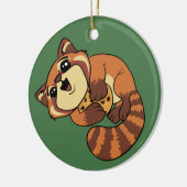 Red Panda. Keramisch Ornament (Links)