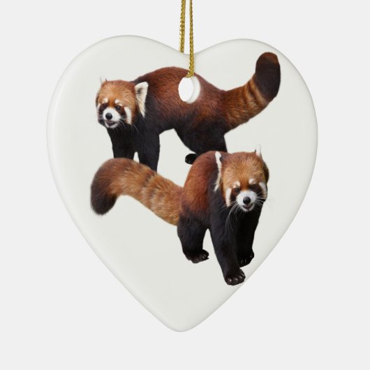Red Panda Keramisch Ornament (Rechts)