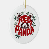 Red Panda Keramisch Ornament (Rechts)