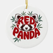 Red Panda Keramisch Ornament (Voorkant)
