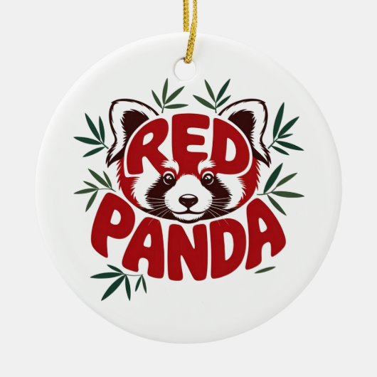 Red Panda Keramisch Ornament (Voorkant)