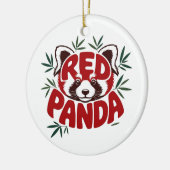 Red Panda Keramisch Ornament (Links)