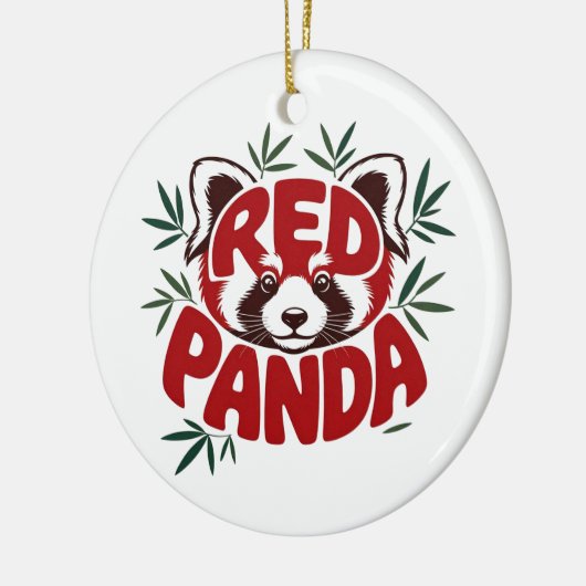 Red Panda Keramisch Ornament (Links)