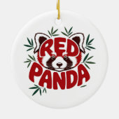 Red Panda Keramisch Ornament (Achterkant)