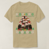 Red Panda kerstboom Santa Hat Lights Ugly Swe T-shirt (Design voorkant)