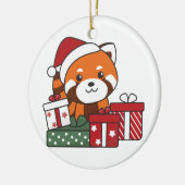 Red Panda kerstcadeau Winter Red Pandas Keramisch Ornament (Links)