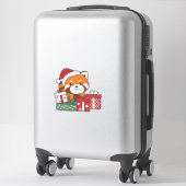 Red Panda kerstcadeau Winter Red Pandas Sticker (Koffer)